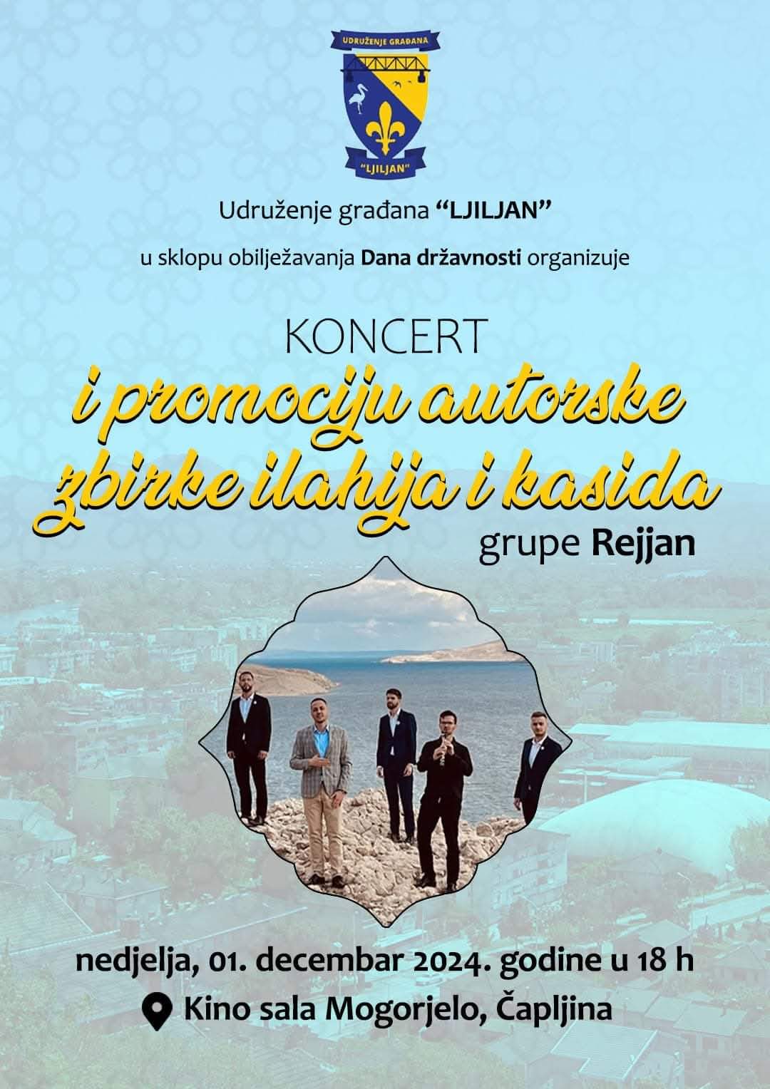 Duhovna muzika i sevdah grupe Rejjan u kino Mogorjelo