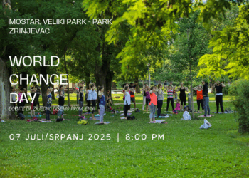 Darel Kapetanović vodi radionicu disanja u Mostaru